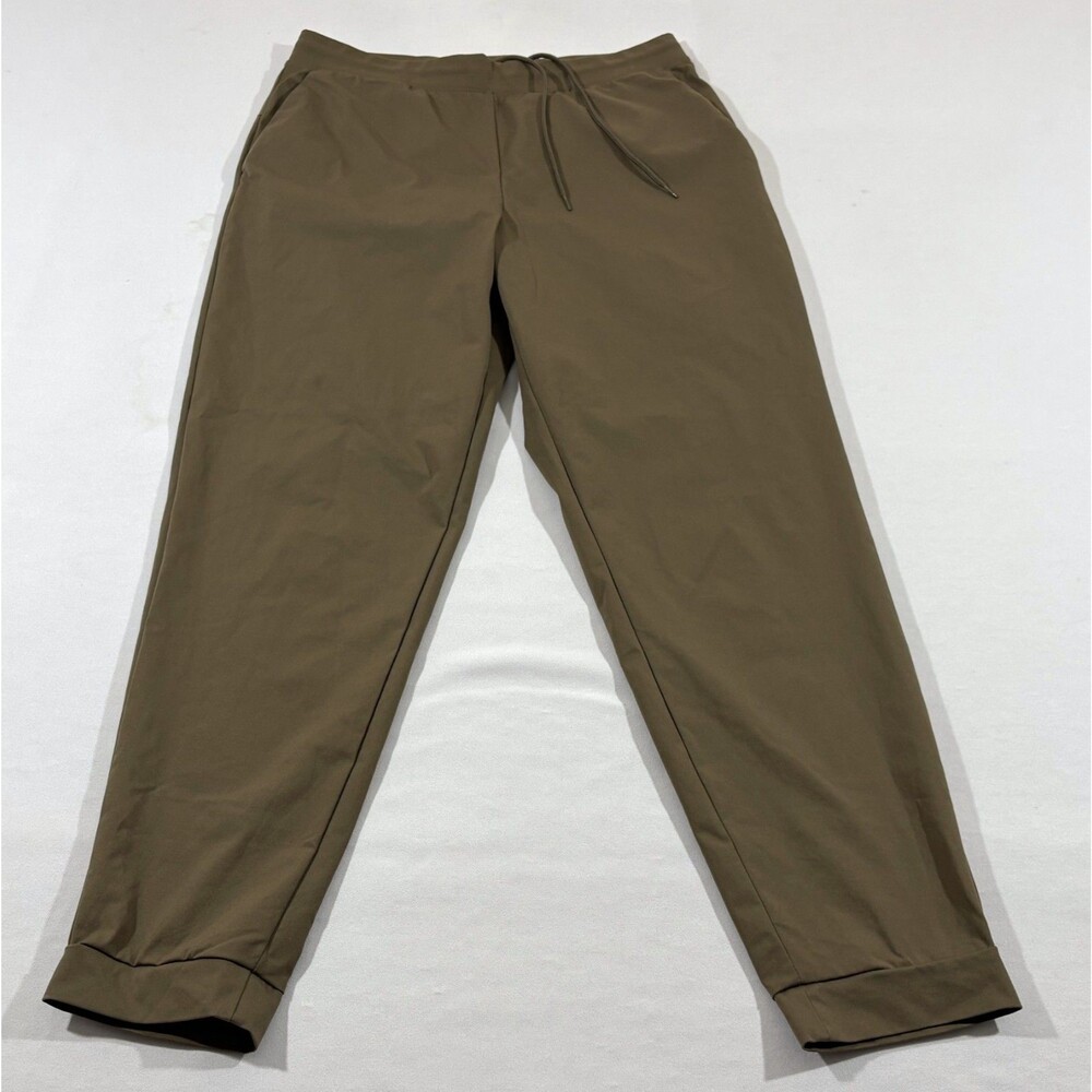 Uniqlo Womens Brown Drawstring Jogger Tapered Sweatpants Stretch Gym Running M